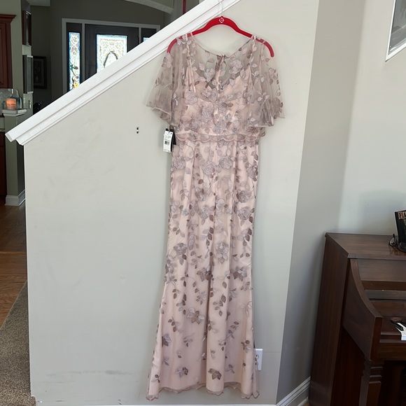 Adrianna Papell Embroidered Floral Mermaid Gown - Picture 7 of 13